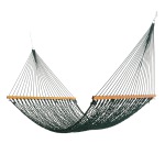 DURACORD® Rope Hammock with ROMAN ARC® 7-Ply Deluxe 15 ft. Cypress Wood Hammock Stand
