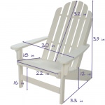Lifetime Essential Adirondack Chair - White