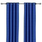 Sunbrella Canvas True Blue Outdoor Curtain with Plated Grommets