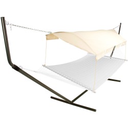 Hammock Canopy - Natural Fabric/Bronze Poles