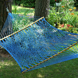 Large Coastal Blue DuraCord Rope Hammock