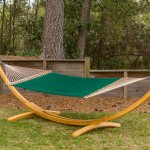 Large Quilted Fabric Hammock - Canvas Forest Green