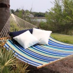 Beaches Stripe Large Quilted Fabric Hammock