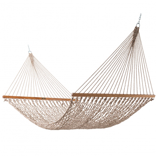 Large DuraCord Rope Hammock with Tri-Beam Steel Hammock Stand and Optional Hammock Pillow