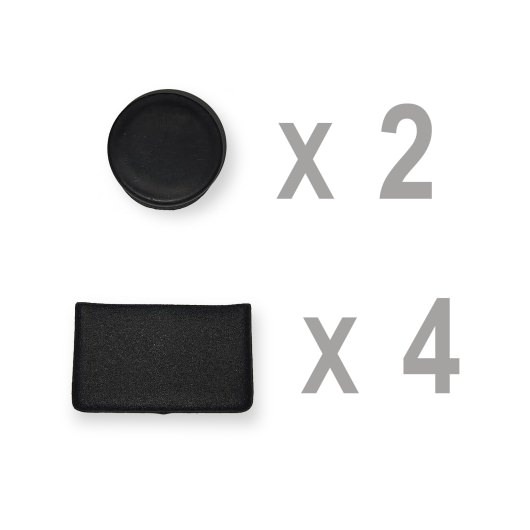 Steel Arc Hammock Stand End Caps - (4) Square and (2) Round
