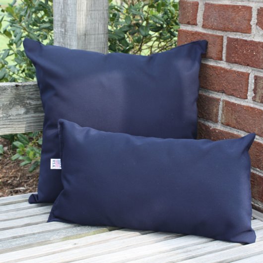 Navy Sunbrella Outdoor Throw Pillow