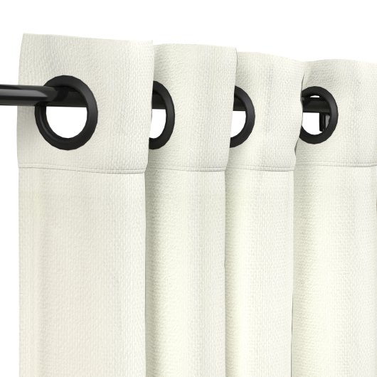 Sunbrella Canvas White Outdoor Curtains with Grommets