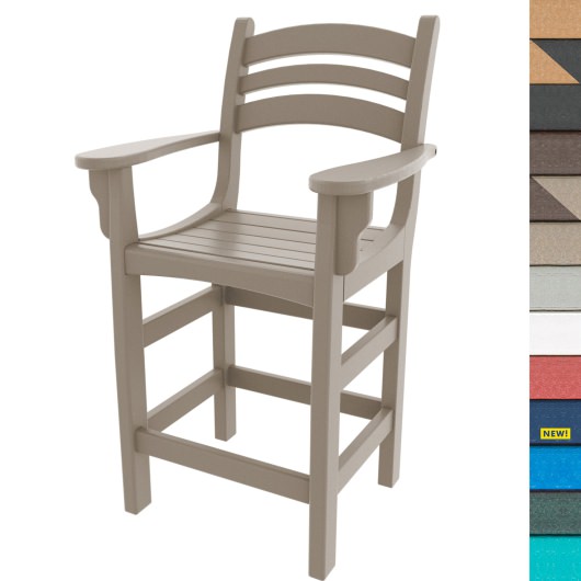 DURAWOOD® Casual Counter Height Chair with Arms