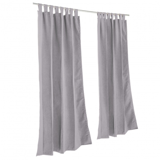 Sunbrella Spectrum Dove Outdoor Curtain with Tabs