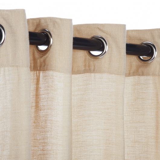 Sunbrella Sheer Honey Outdoor Curtain with Grommets