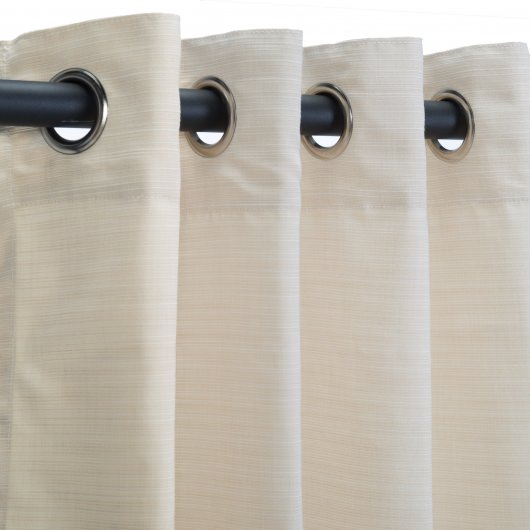 Nickle Grommets Sunbrella Outdoor Curtain with Grommets Dove 
