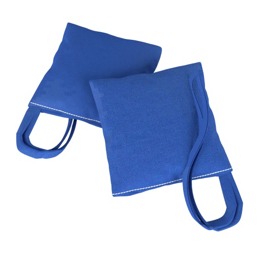 Sunbrella Canvas True Blue Outdoor Curtain with Plated Grommets
