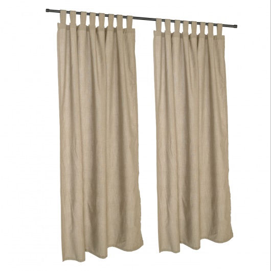 Sunbrella Cast Tinsel Outdoor Curtain with Tabs