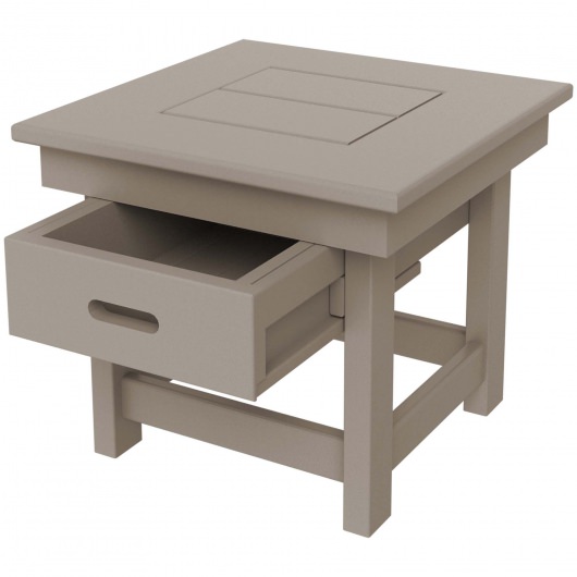 Durawood Deep Seating Side Table with Drawer