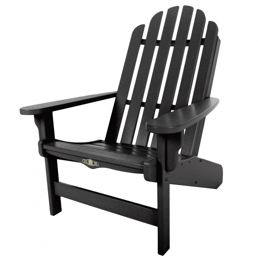 Essentials Black Durawood Adirondack Chair
