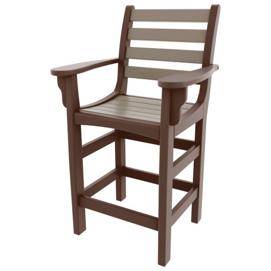 DURAWOOD® Horizontal Counter Height Chair with Arms