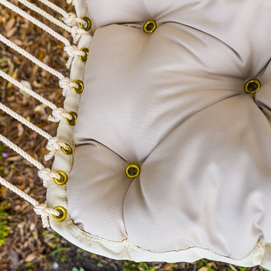 Tufted Sunbrella Cushioned Single Swing - Antique Beige