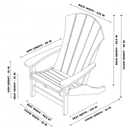 DURAWOOD® 3 Piece Sunrise Adirondack Chair Set