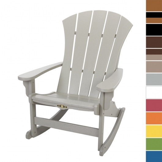 DURAWOOD® Sunrise Adirondack Rocker - Weatherwood