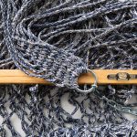 Single Original DuraCord Rope Hammock - Navy Oatmeal Heirloom Tweed