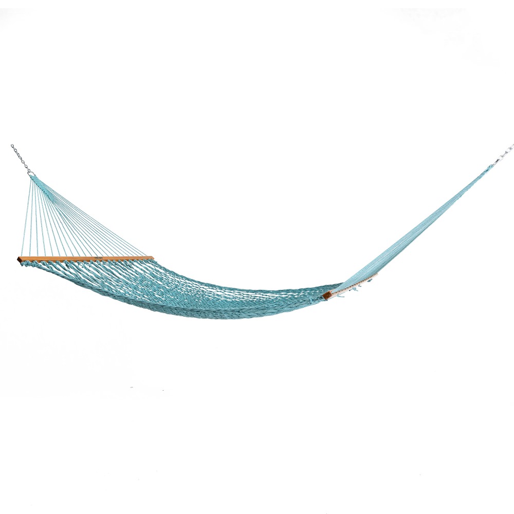 Large DURACORD® Rope Hammock with TRI-BEAM® Steel Hammock Stand and Optional Long Plush Hammock Pillow