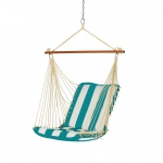 Sunbrella Cushioned Single Swing - Resort Jade Stripe