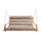 Curved Oak Double Deluxe Sunbrella Cushion Swing