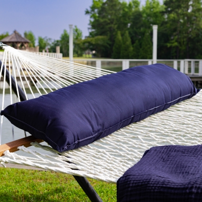 Long Plush Sunbrella Hammock Pillow - Navy