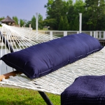 Long Plush Sunbrella Hammock Pillow - Navy