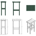 DURAWOOD® Poly Nest Bistro Bar Stool