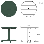 DURAWOOD® Poly Round Bistro Dining Table - 35.5 in.