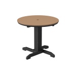 DURAWOOD® Round Bistro Dining Table - Black and Cedar
