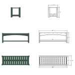DURAWOOD® Poly Dining Bench