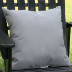 Charcoal Gray Sunbrella Outdoor Throw Pillow