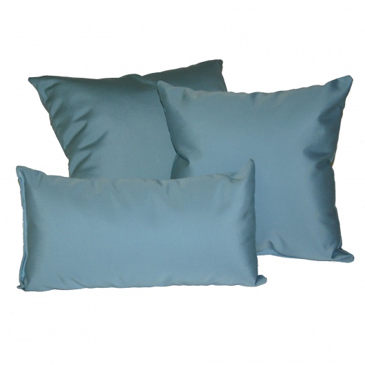 Mineral Blue Sunbrella Outdoor Throw Pillow 16 in. x 16 in. Square