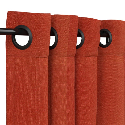 Sunbrella Canvas Brick Outdoor Curtain | Sunbrella Outdoor Curtains
