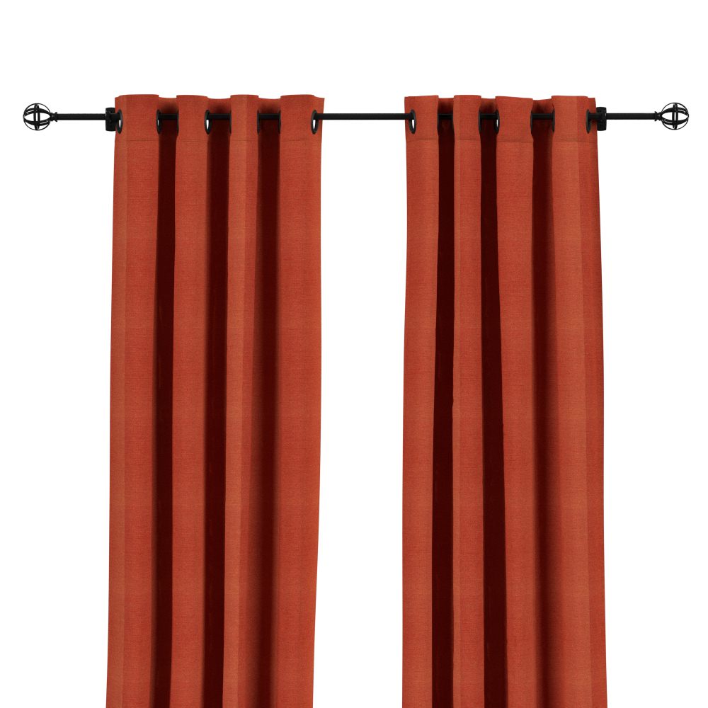Sunbrella Canvas Brick Outdoor Curtain with Grommets