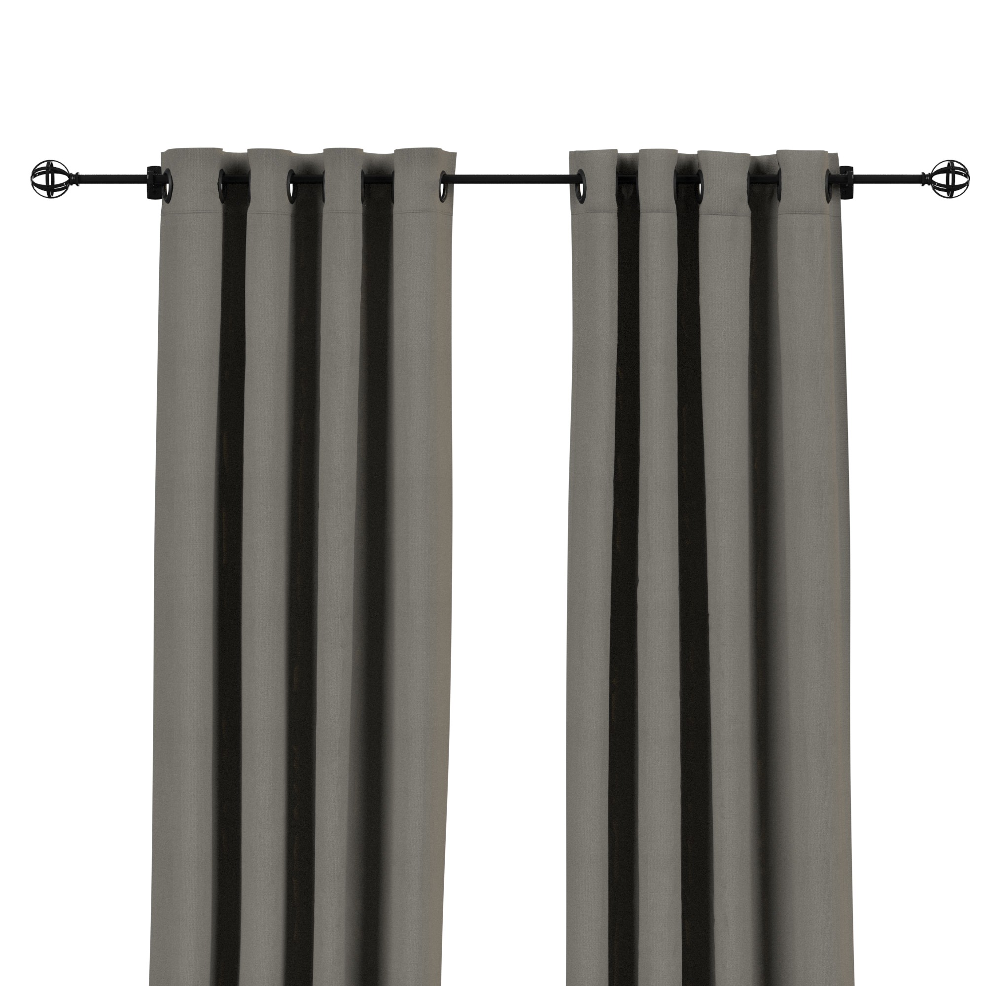 Sunbrella Canvas Charcoal Outdoor with Nickel Grommets