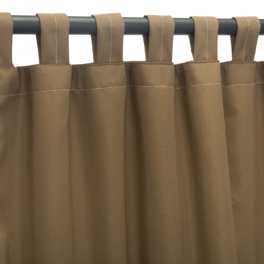 Sunbrella Canvas Cocoa Outdoor Curtain with Tabs