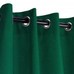 Sunbrella Canvas Forest Green Outdoor Curtain with Nickel Plated Grommets