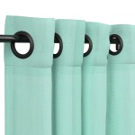 Sunbrella Canvas Glacier Outdoor Curtain with Grommets