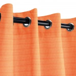 Sunbrella Canvas Tangerine Outdoor Curtain with Nickel Plated Grommets