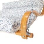 Curved Oak Double Deluxe Bella Dura Cushion Swing - Atoll Royalty