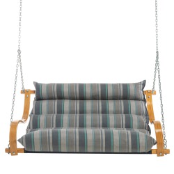 Curved Oak Double Deluxe Sunbrella Cushion Swing - Trusted Coast