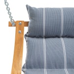 Curved Oak Double Deluxe Sunbrella Cushion Swing - Equal Ink