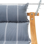 Curved Oak Double Deluxe Sunbrella Cushion Swing - Equal Ink