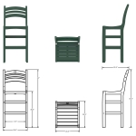 DURAWOOD® Poly Casual Bar Height Dining Chair