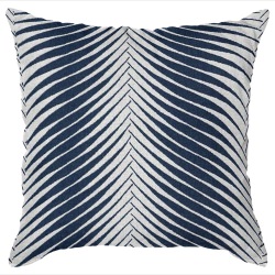 Large Outdoor Throw Pillow 20 in x 20 in - Clock Out Indigo