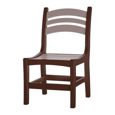 Casual Chocolate and Weatherwood Durawood Dining Chair