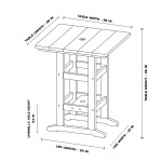 DURAWOOD® 3 Piece Sunrise Counter Height Set